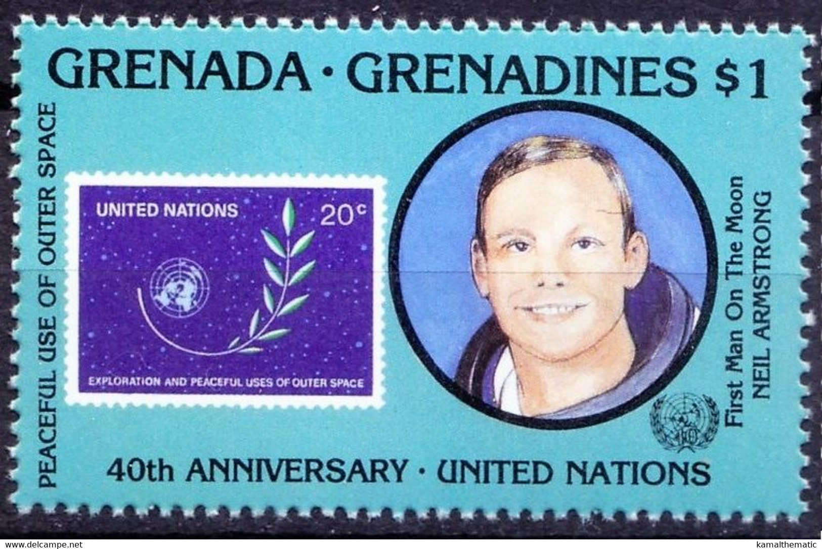 Grenada Grenadines 1985 MNH, Neil Armstrong, Space - América Del Norte