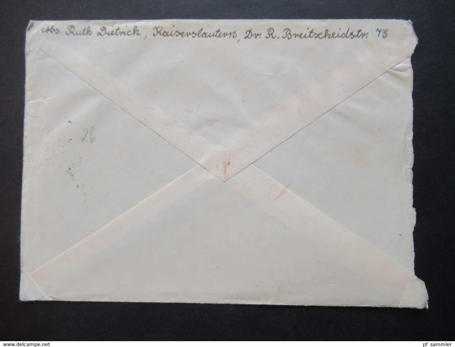 Französische Zone 1948 Rheinland Pfalz Nr.26 EF Auf Auslands Brief Nach England / Kaiserslautern - Lancs - Rhine-Palatinate