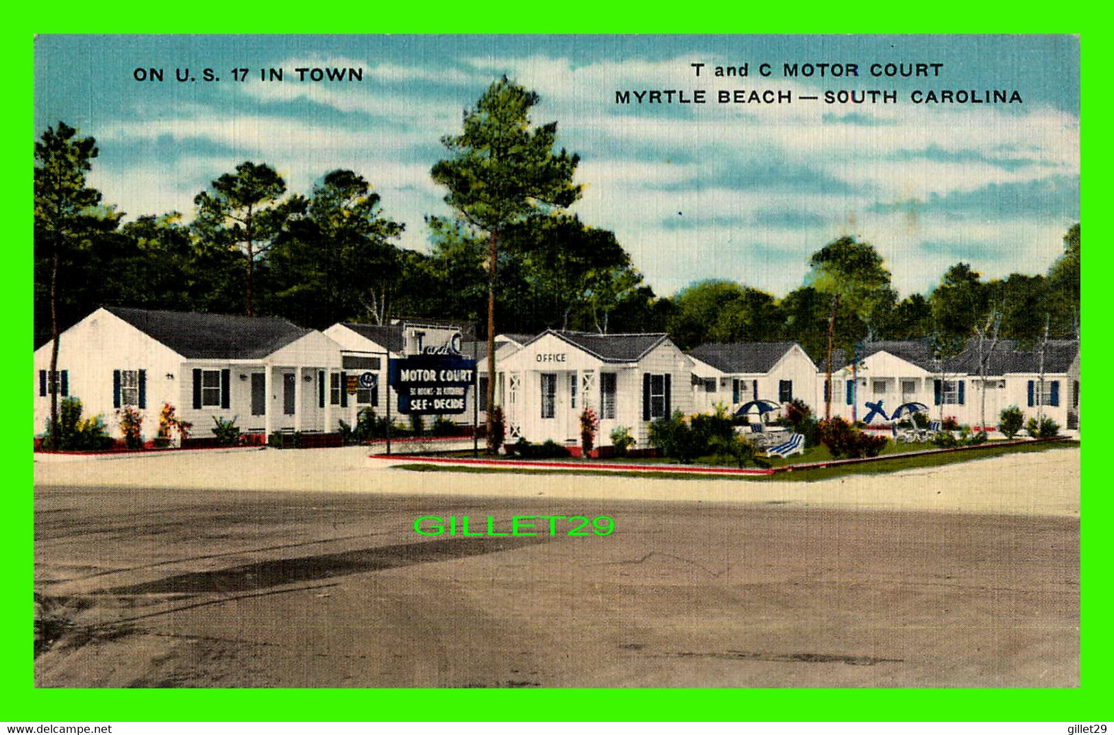 MYRTLE BEACH, SC - T & C MOTOR COURTS - WRITTEN - E. B. THOMAS - - Myrtle Beach