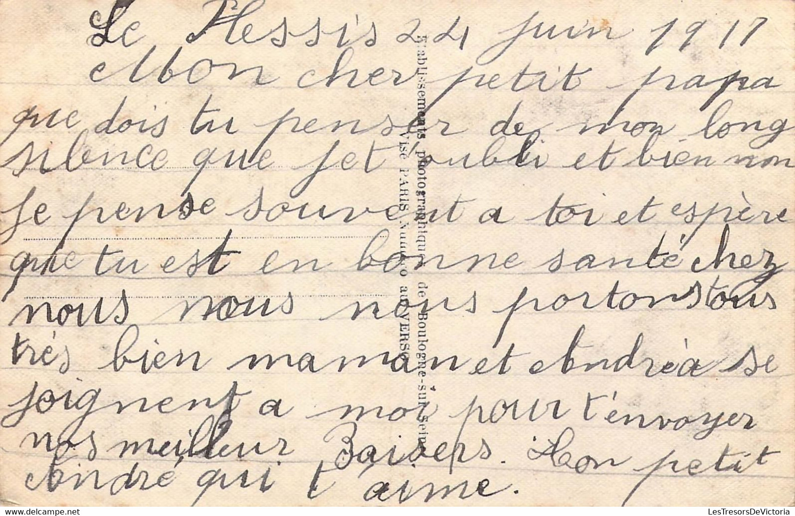 Militaria - Jeune Fille écrit Une Lettre Pour Son Père - Poilu - J'admire Et J'aime Mon Père.. - Carte Postale Ancienne - Weltkrieg 1914-18
