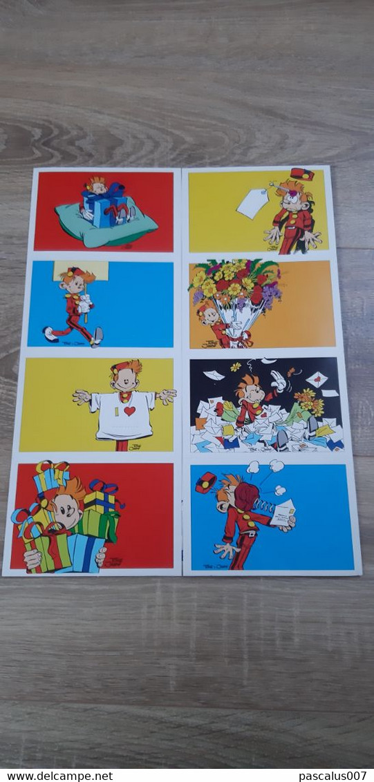 B01-418 Calendrier Et 8 Cartes Postales Tome Janry Spirou Robbedoes Dupuis TF1 Ciné Groupe1994 Publicité Fristi Nutricia - Grand Format : 1991-00