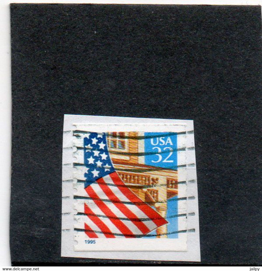 ETATS-UNIS       32 C   Roulette  Encre  Bleue  1995    Y&T : 2338a     Oblitéré - Roulettes