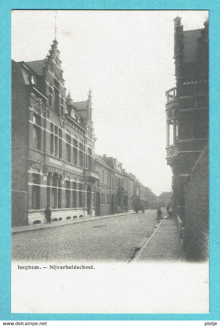 * Izegem - Iseghem (West Vlaanderen) * Nijverheid School, école, Straatzicht, Old, Rare, Unique, TOP - Izegem