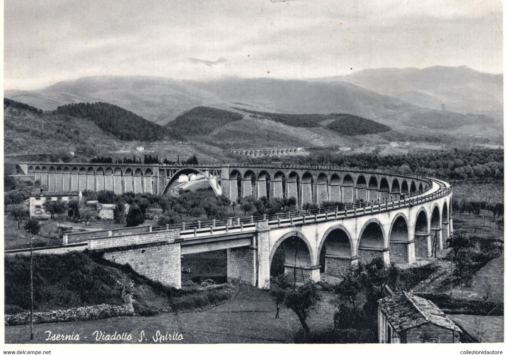 ISERNIA - VIADOTTO S. SPIRITO - CARTOLINA FG SPEDITA ANNI 50 - Isernia