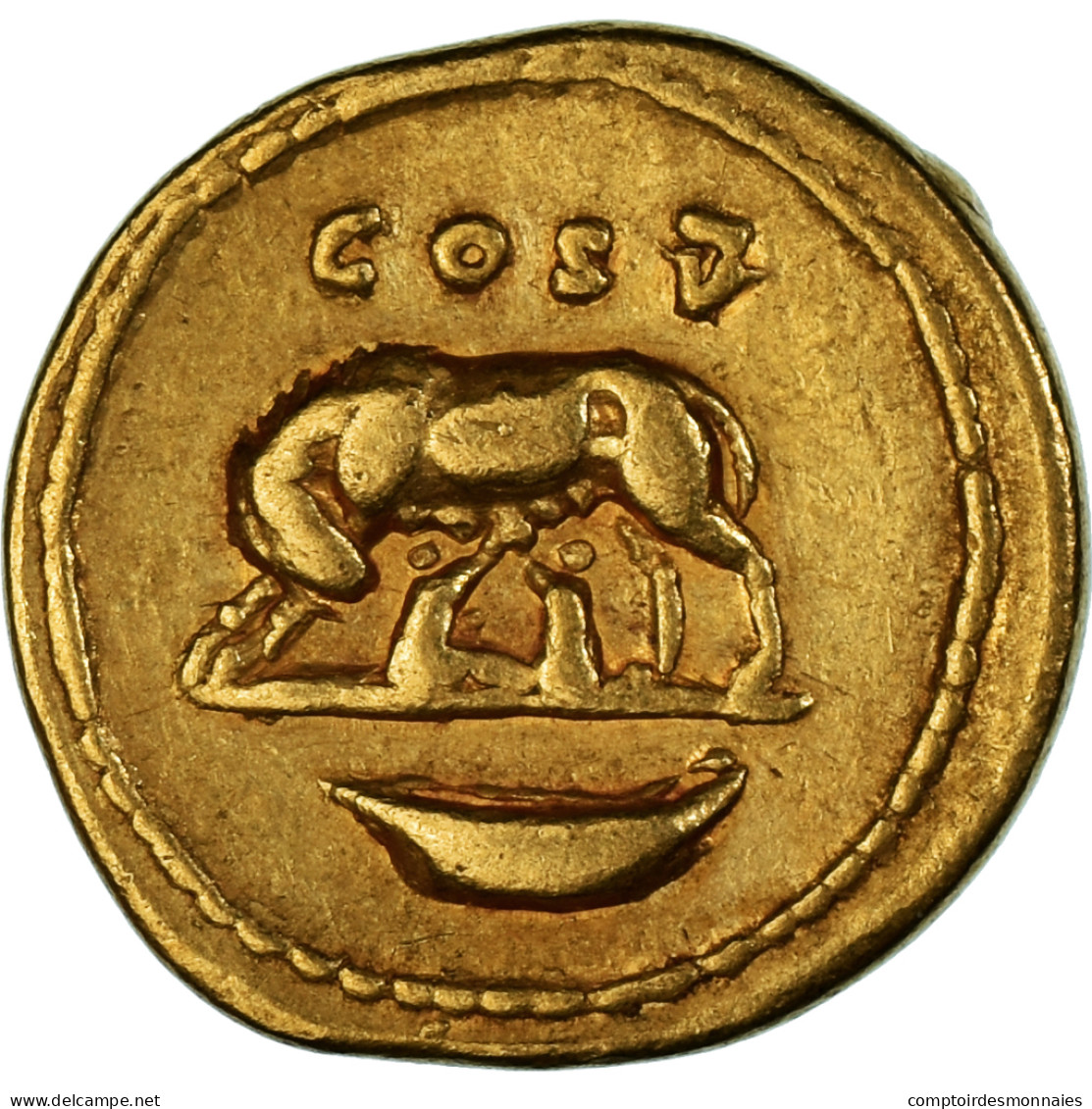 Monnaie, Domitien, Aureus, 77-78, Rome, TTB, Or, RIC:II.1 960 - La Dinastia Flavia (69 / 96)