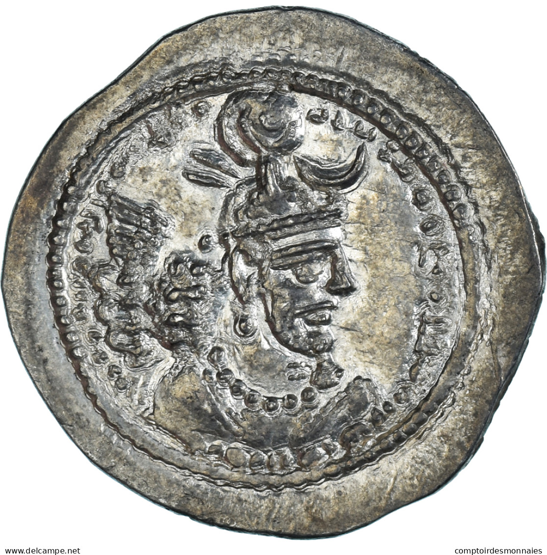 Monnaie, Royaume Sassanide, Yazdgard I, Drachme, 399-420, BBA, TTB+, Argent - Oosterse Kunst