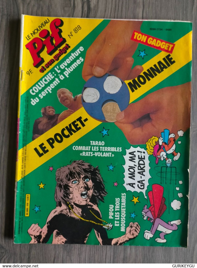 PIF GADGET N° 818 Poster TCR .BARBIE COLUCHE La Vengeance Du Serpent à Plumes PLAYMOBIL En Train 1984 - Pif & Hercule