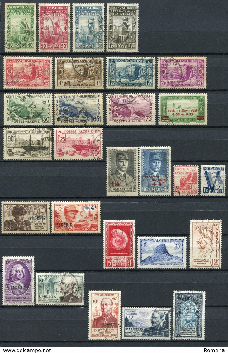 Algérie - 1938 -> 1956 - Lot Timbres * TC Et Oblitérés - Nºs Dans Description - Used Stamps