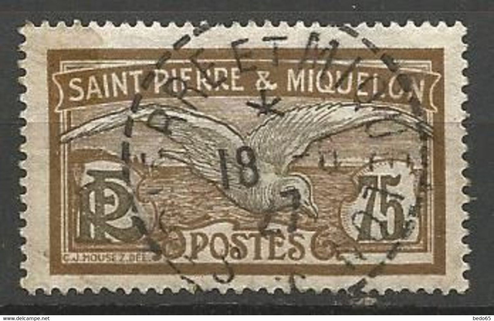 ST PIERRE ET MIQUELON N° 90 CACHET ST PIERRE ET MIQUELON - Used Stamps