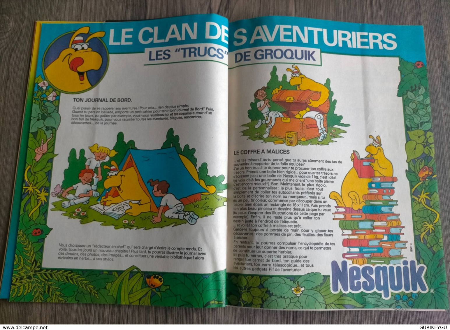 PIF GADGET N 1009 Pub NESQUIK GROQUIK JEAN JACQUES GOLDMAN Supplément Souris Noire " J'ai Tué Mon Prof " NASCIMENTO 1988 - Pif & Hercule