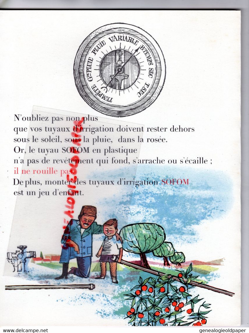 75-PARIS- DEPLIANT PUBLICITE SOFOM-SIVADE-MATERIAUX BOIS-03- MOULINS DOMPIERRE AGRICULTURE- IRRIGATION PONT A MOUSSON - Agriculture
