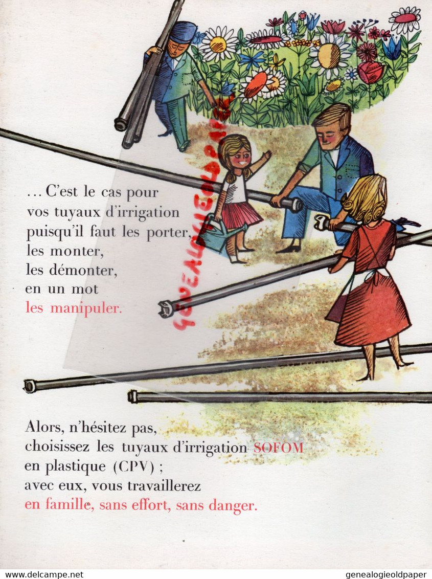 75-PARIS- DEPLIANT PUBLICITE SOFOM-SIVADE-MATERIAUX BOIS-03- MOULINS DOMPIERRE AGRICULTURE- IRRIGATION PONT A MOUSSON