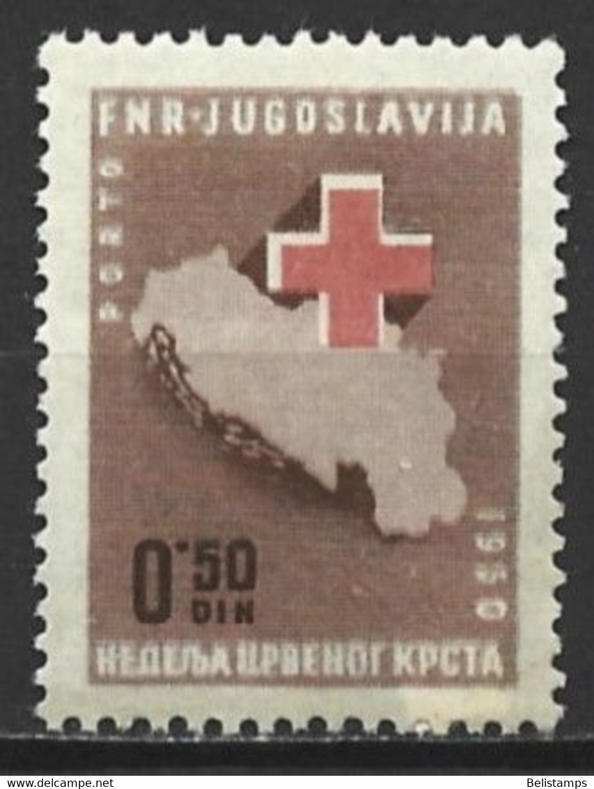 Yugoslavia 1950. Scott #RAJ5 (MH) Cross And Map Of Yugoslavia  *Complete Issue* - Timbres-taxe