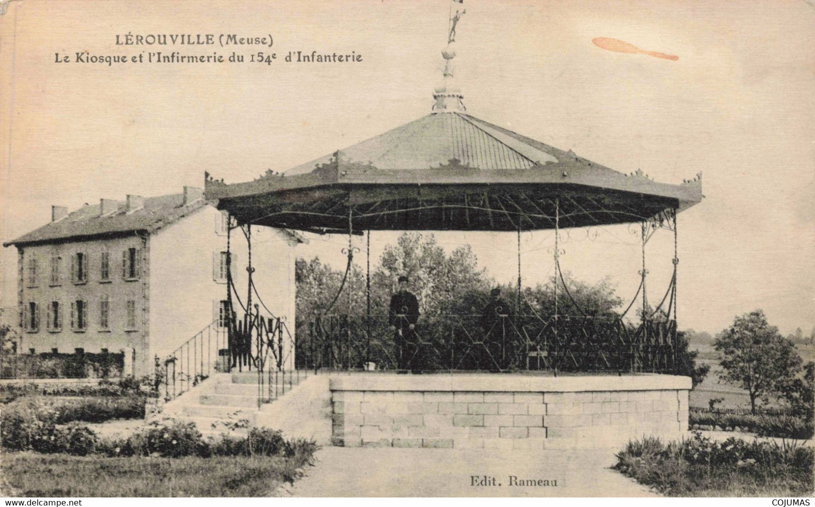 55 - LEROUVILLE - S11252 - Le Kiosque Et L'Infirmerie Du 154e D'Infanterie - L1 - Lerouville