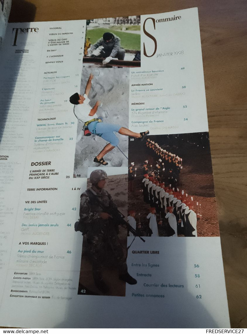 76/ TERRE MAGAZINE SOMMAIRE EN PHOTO N° 90 1998 L ARMEE DE TERRE A L AUBE DU XXI EME SIECLE - Weapons