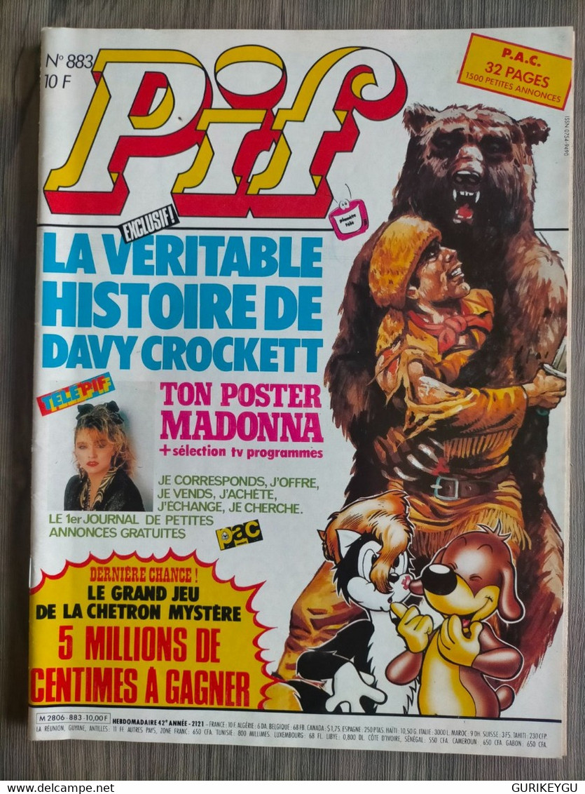 PIF GADGET N° 883 La Véritable Histoire De DAVY CROCKETT - Pif & Hercule