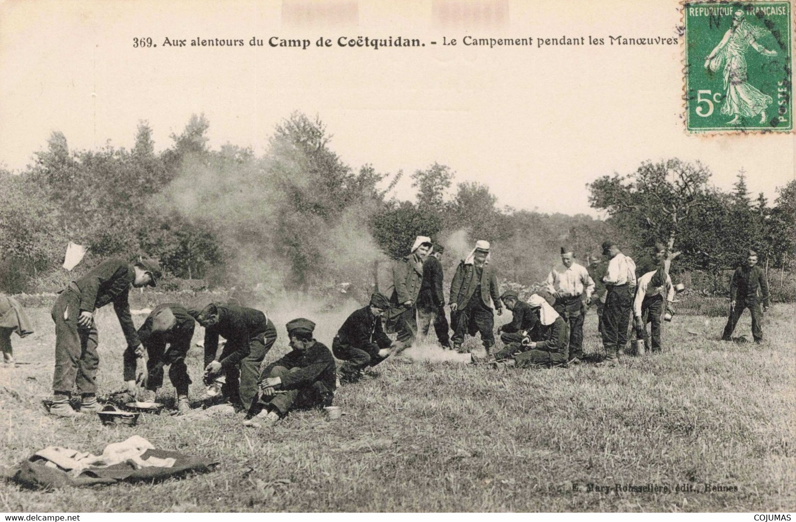 56 - COETQUIDAM - S11262 - Aux Alentours Du Camp - Le Campement Pendant Les Manœuvres - Militaires - L1 - Guer Coetquidan