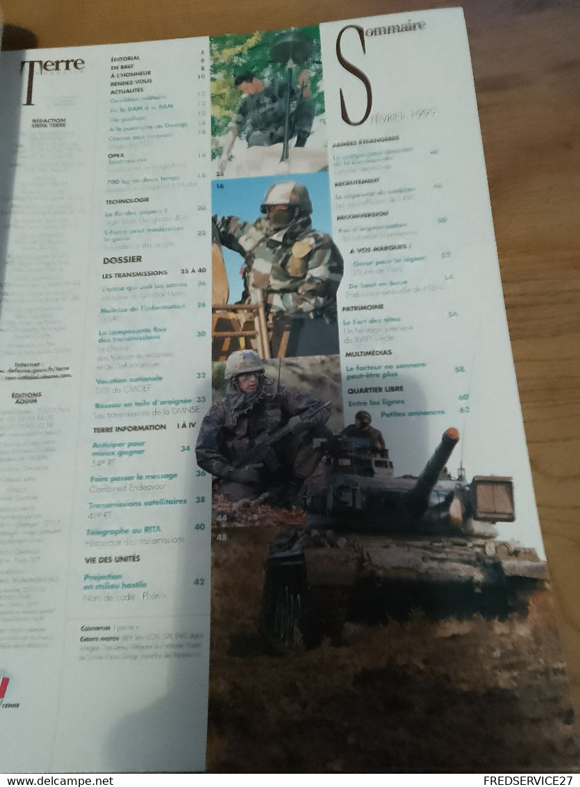 76/ TERRE MAGAZINE SOMMAIRE EN PHOTO N° 101 1999  L ARMEE DE TERRE ALLEMANDE / DEMINAGE EN YOUGOSLAVIE - Weapons