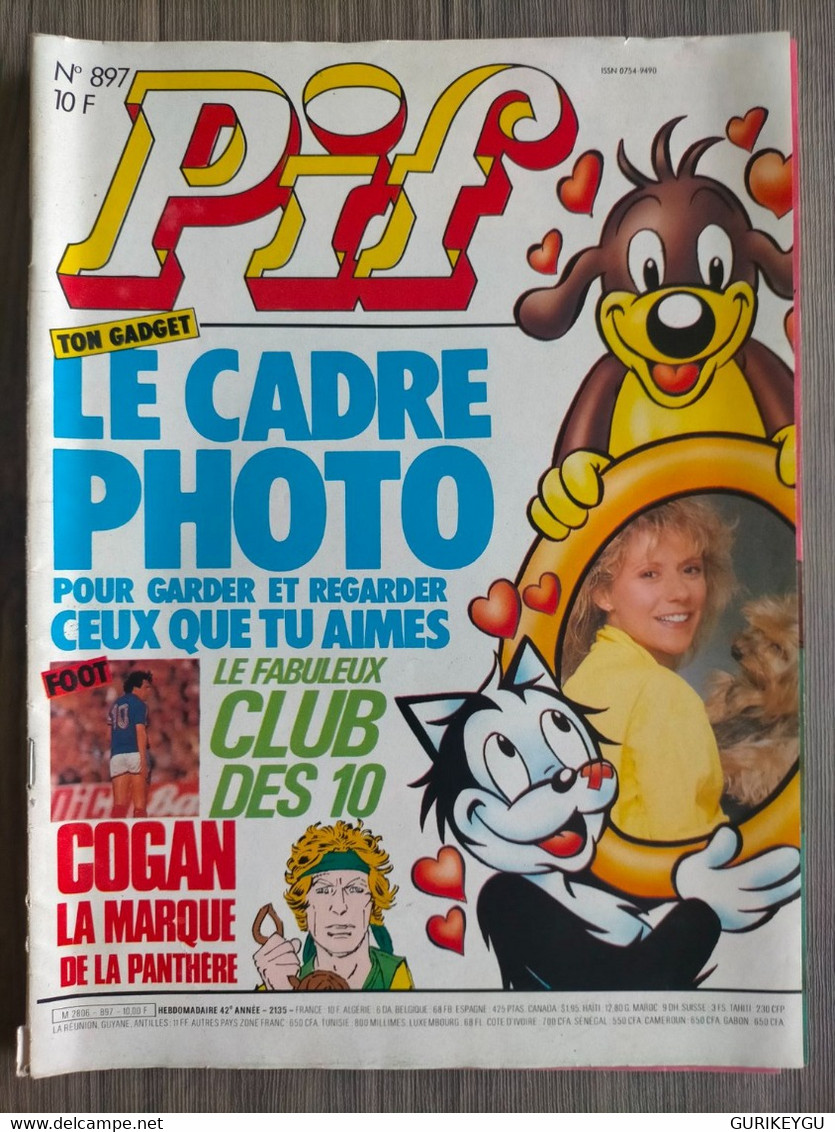 PIF GADGET N° 897 COGAN .  Pub BANANIA  1986 - Pif & Hercule