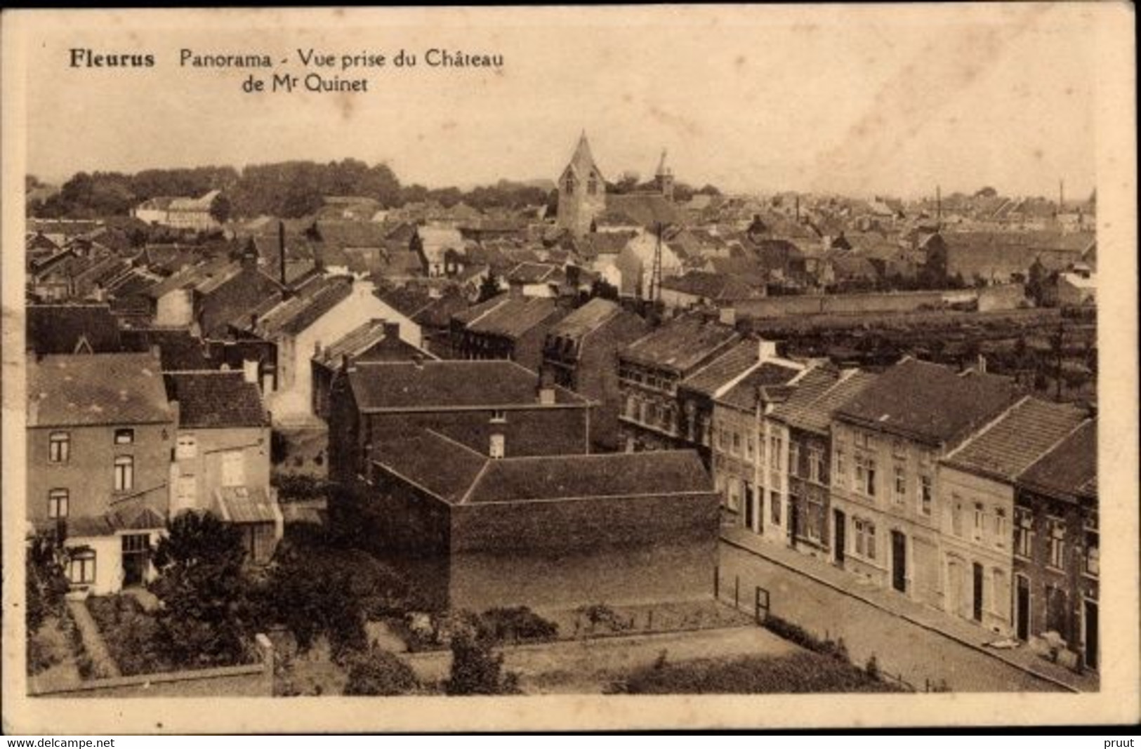 Fleurus  Panorama, Vue Prise Du Château De M. Quinet - Fleurus