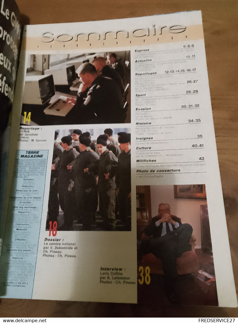 76/ TERRE MAGAZINE SOMMAIRE EN PHOTO N° 13 1990 REPORTAGE EMIA / SERVICE NATIONAL LE GRAND REVELATEUR - Armas