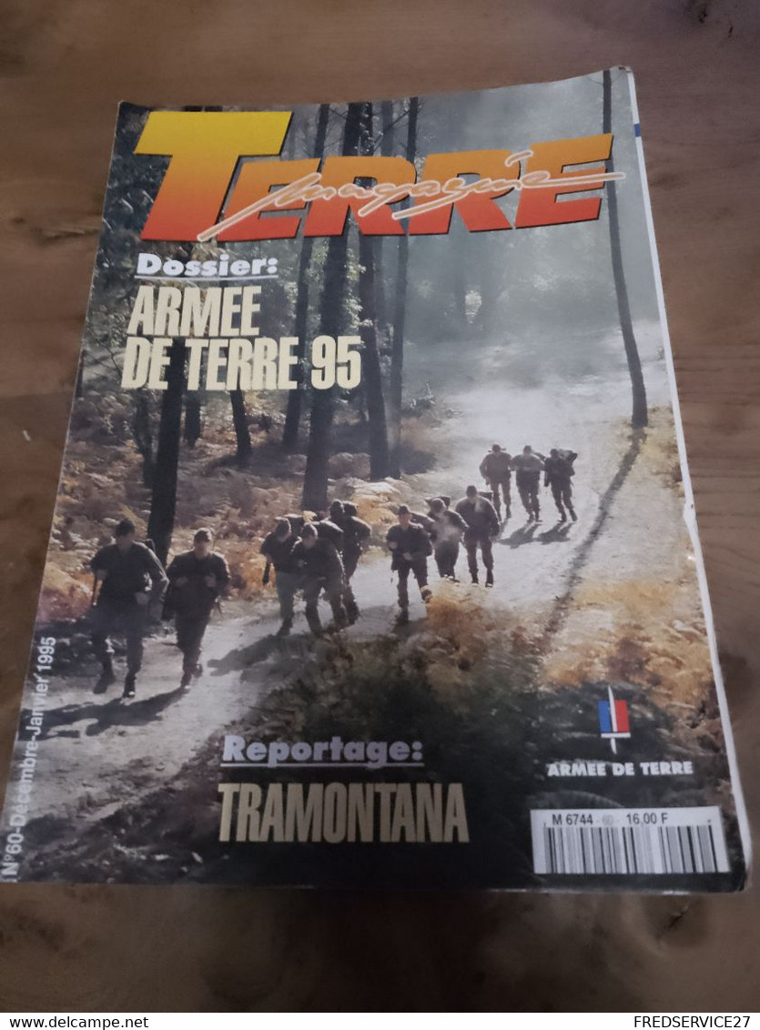 76/ TERRE MAGAZINE SOMMAIRE EN PHOTO N° 60 1995 ARMEE DE TERRE - Waffen