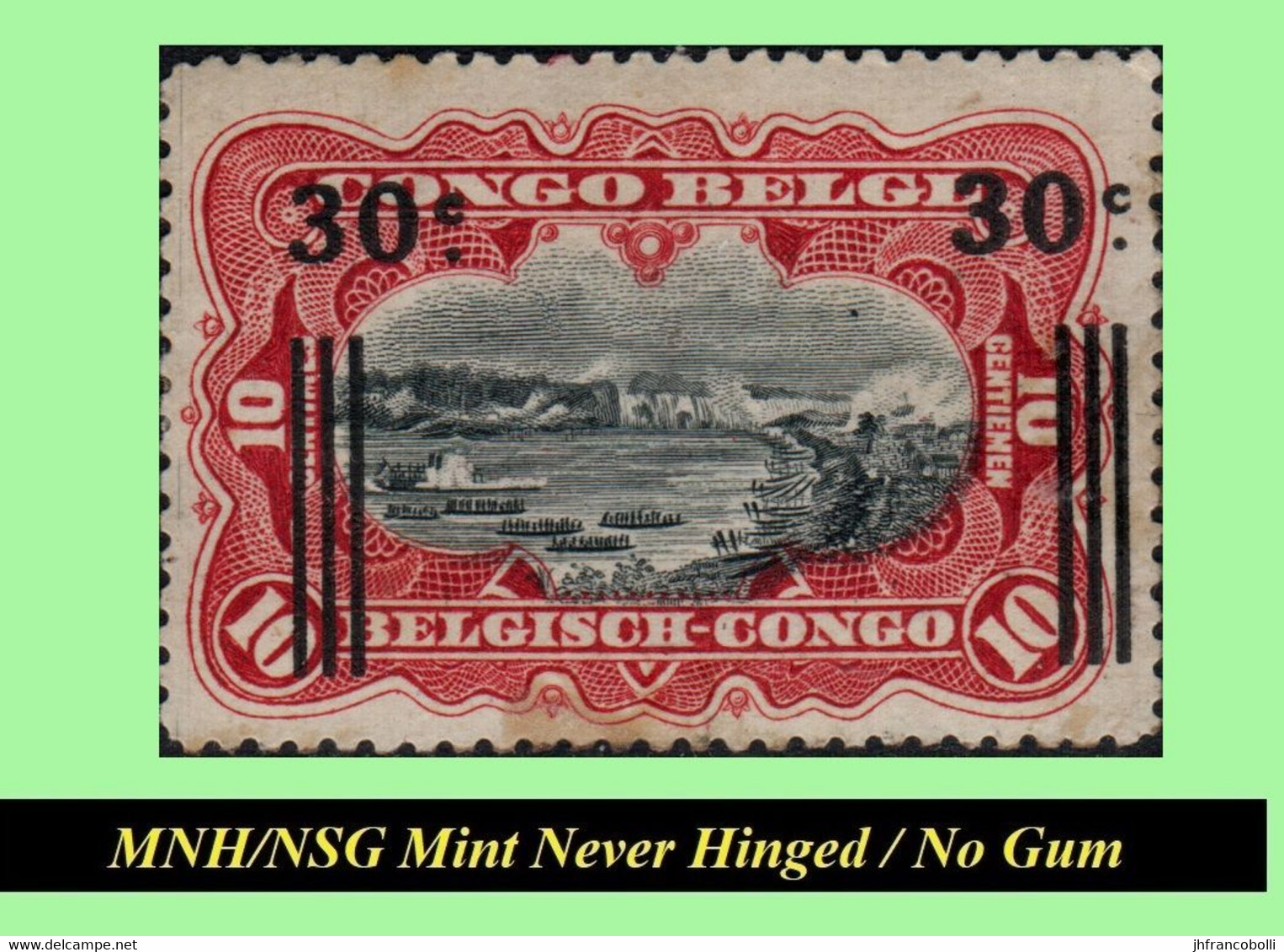 1921 ** BELGIAN CONGO / CONGO BELGE = COB MNH/NSG 085/087+89/94 MALINES "OVERPRINTED" (red or black) ( x 9 stamps)