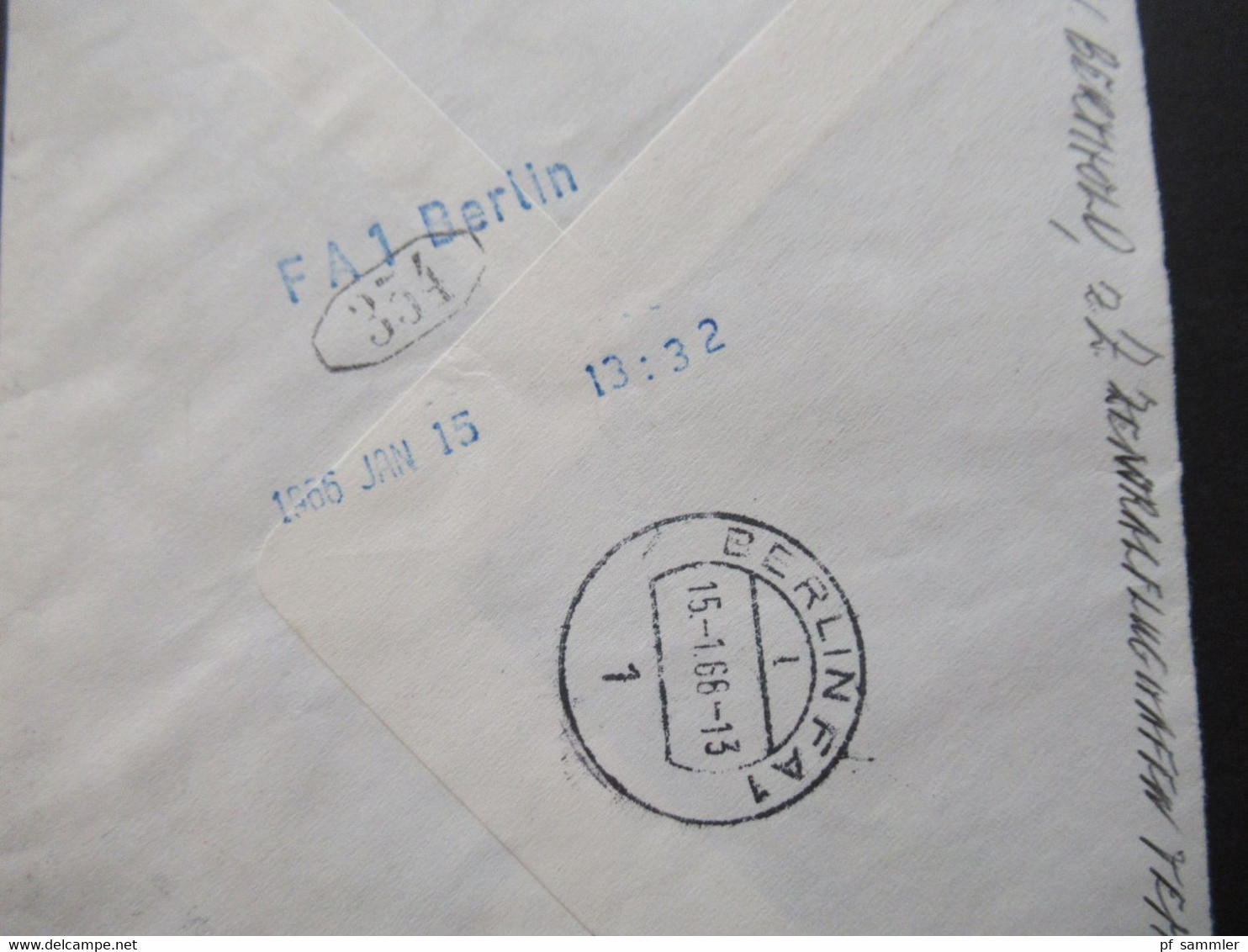 Berlin (West) 1966 Deutsche Bauwerke Nr.274 MiF Mit BRD Marken Eilzustellung Expres Beleg Stp. Berlin Zentralflughafen - Lettres & Documents