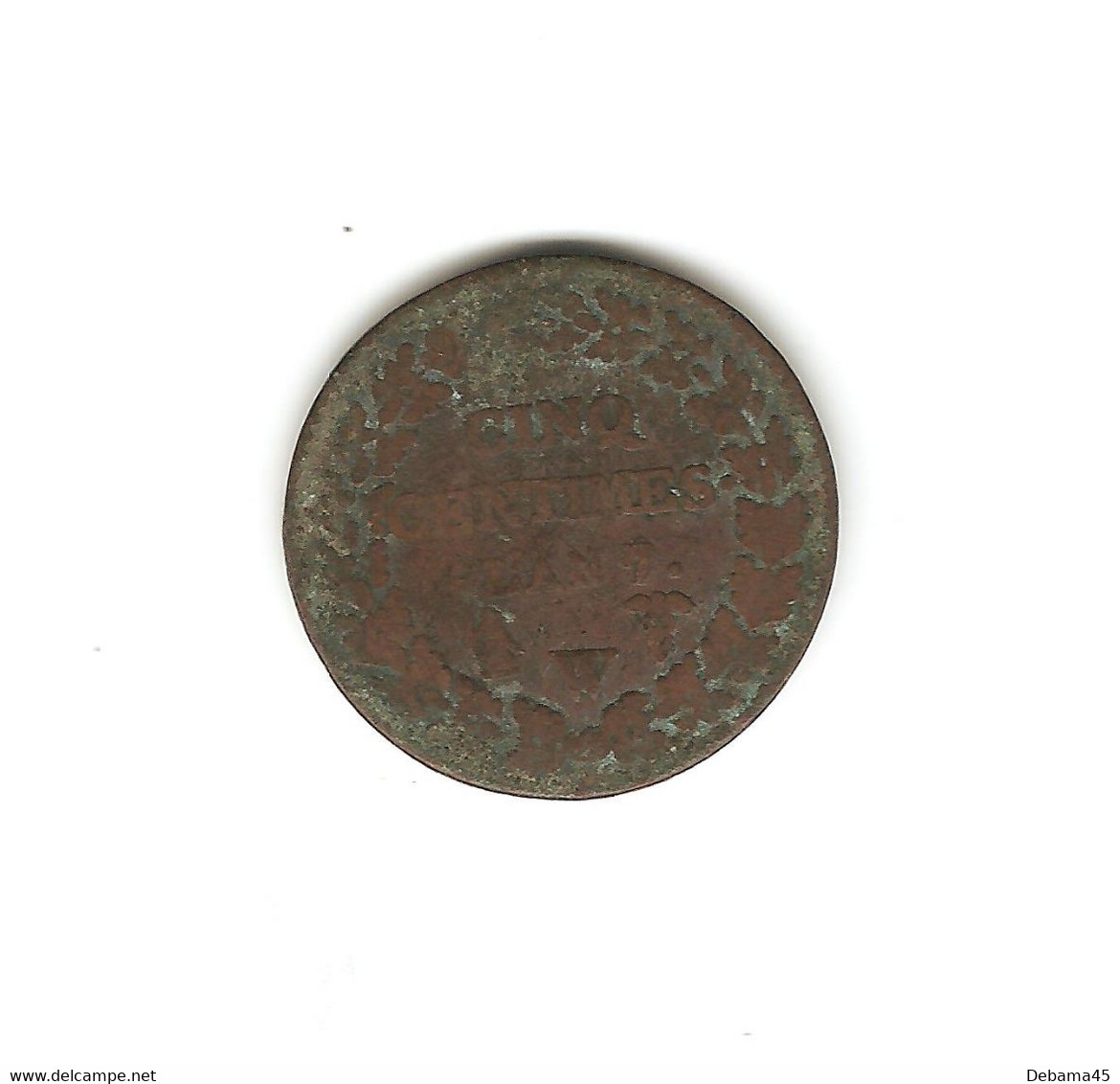 419/ France : 5 Centimes Dupré An 7 W - 1792-1804 Eerste Franse Republiek