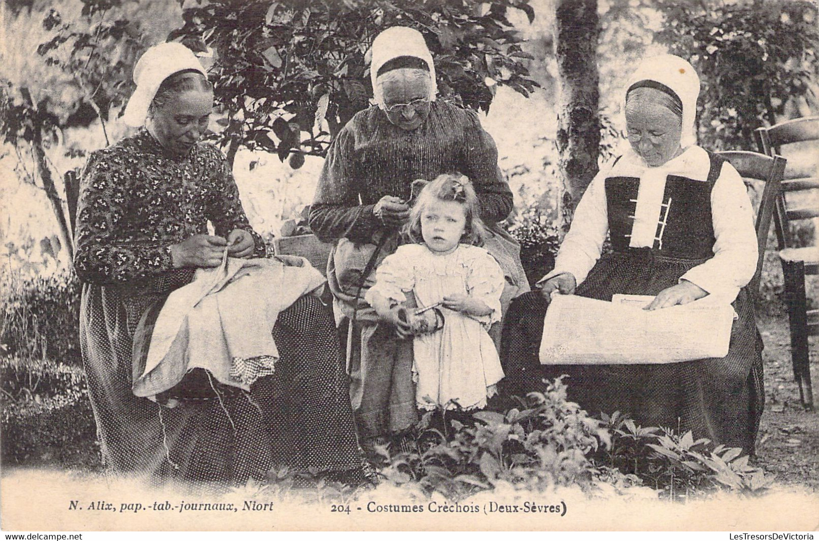 FRANCE - 79 - Costumes Crèchois - Folklore - Carte Postale Ancienne - Altri & Non Classificati