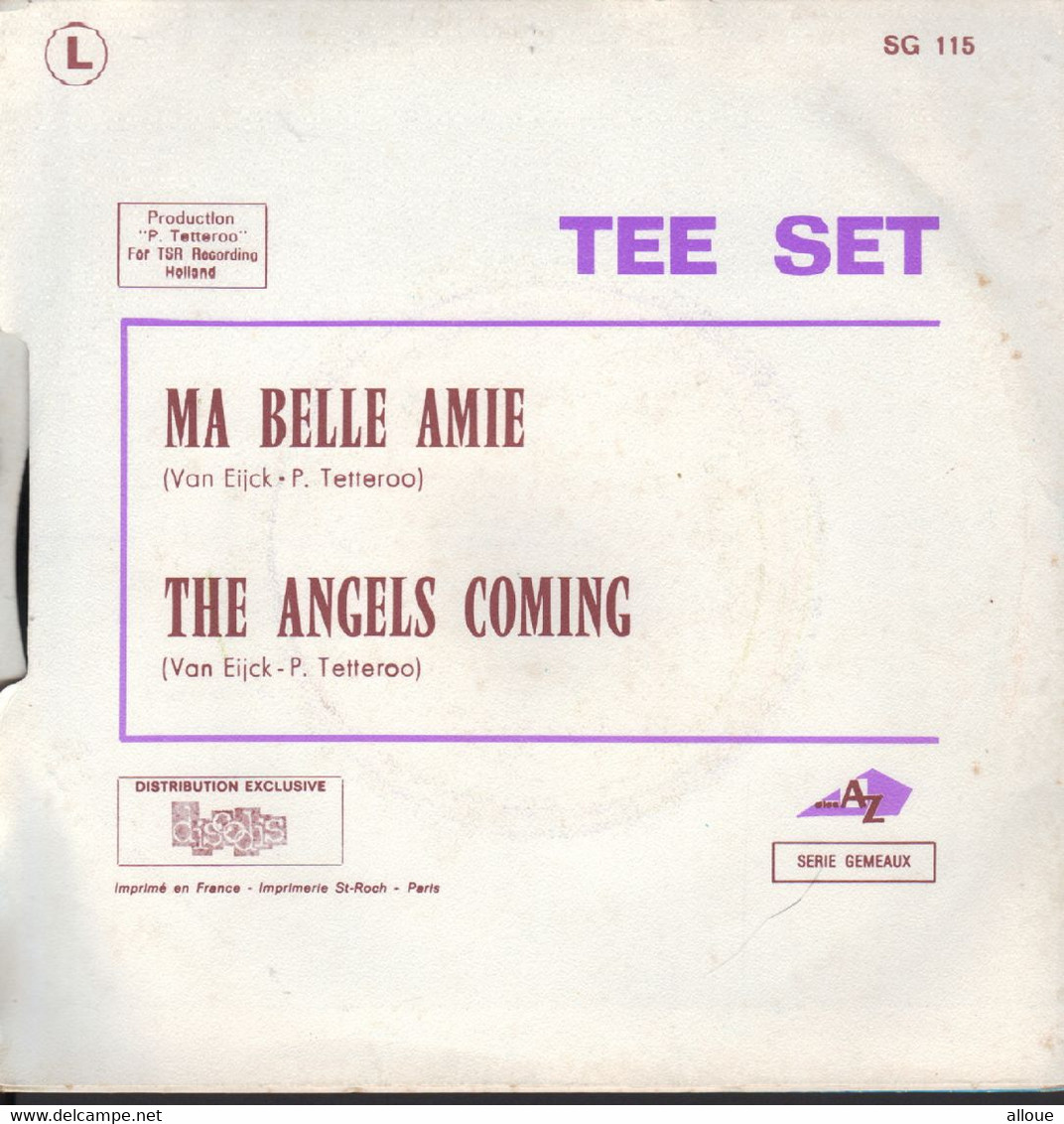 TEE - SET  - FR SG - MA BELLE AMIE  + 1 - Autres - Musique Néerlandaise