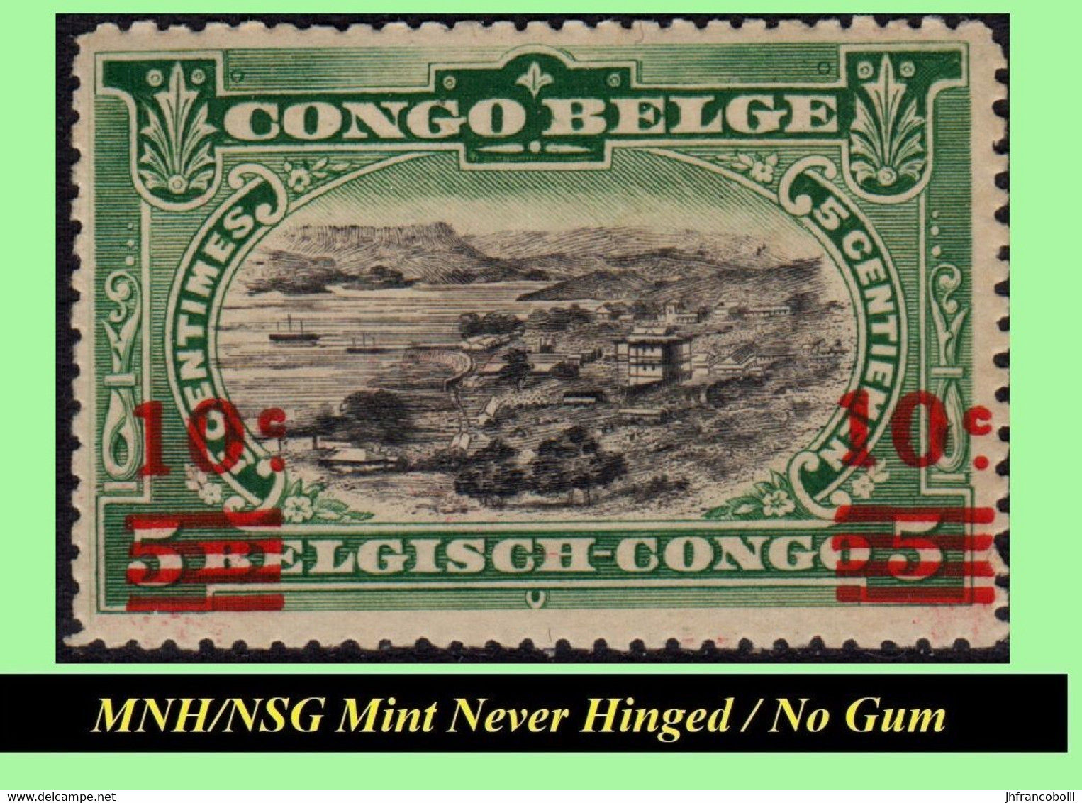 1921 ** BELGIAN CONGO / CONGO BELGE = COB MNH/NSG 085/087+090 MALINES "OVERPRINTED" (red Or Black) ( X 4 Stamps) - Nuovi