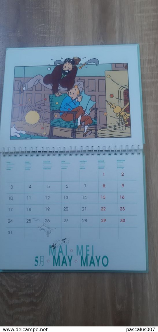 B01-418 Livre Calendrier Agenda 1999 Hergé Tintin Les 7 Boules de Cristal Moulinsart 1998