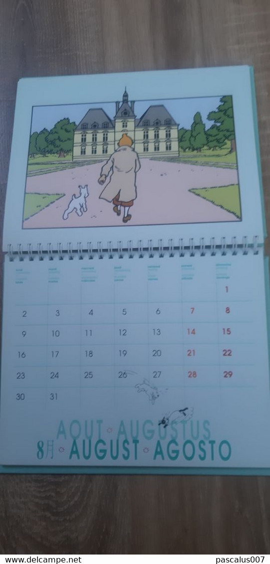 B01-418 Livre Calendrier Agenda 1999 Hergé Tintin Les 7 Boules de Cristal Moulinsart 1998