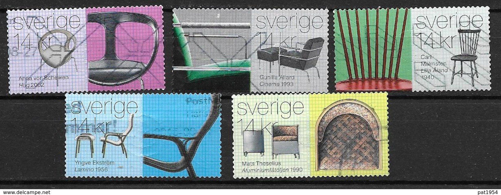 Suède 2014 N° 2981/2985 Oblitérés Artisanat Suèdois - Used Stamps