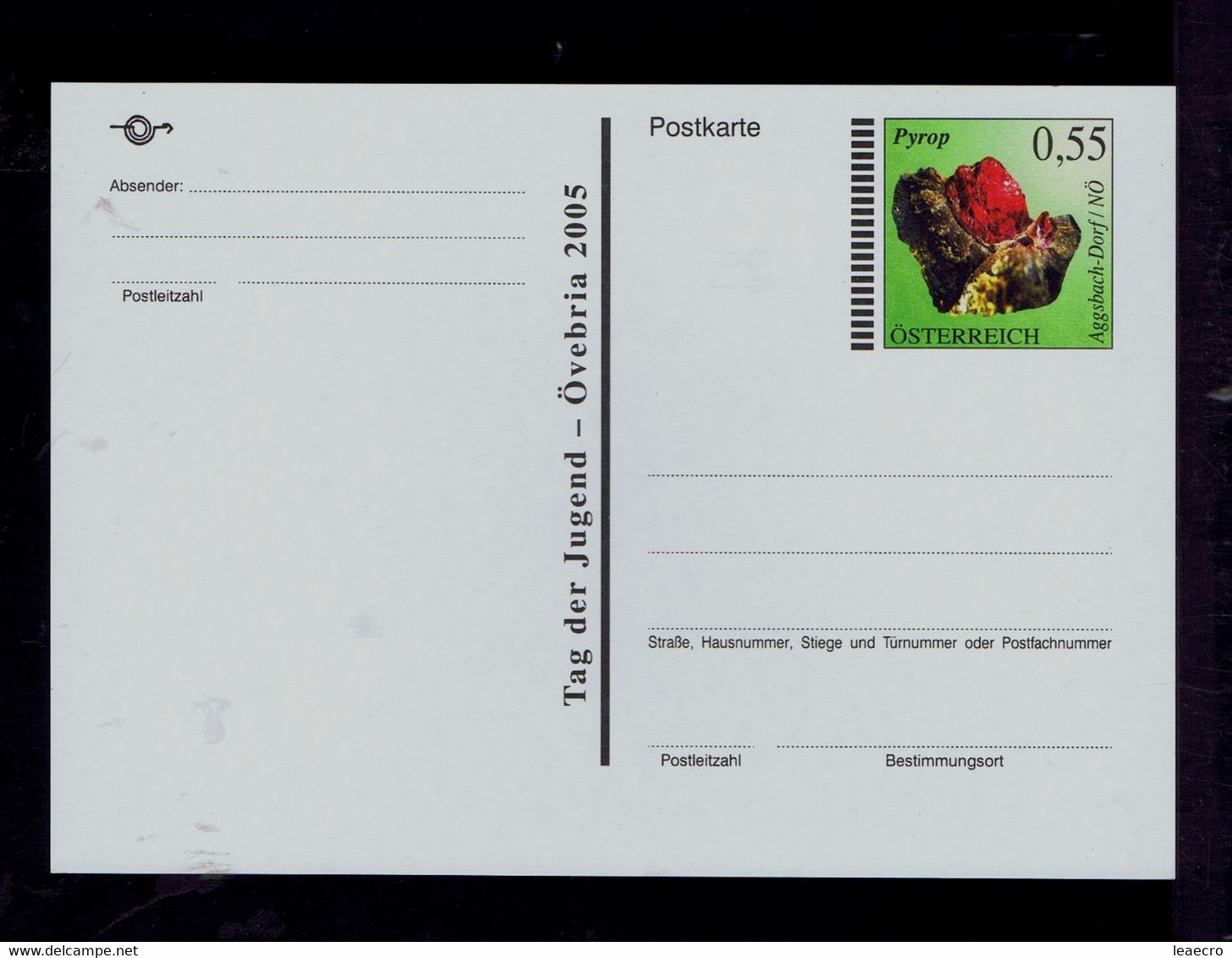 Gc7497 AUTRICHE Minerals Mineralogy OVEBRIA 2005 Postal Stationery Mint - Minéraux