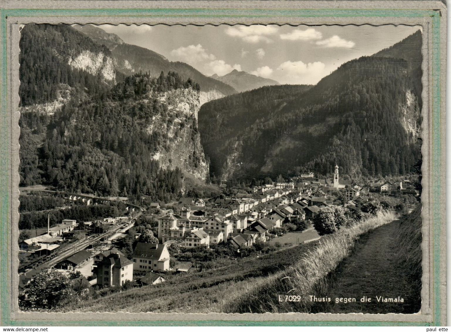 CPSM - (Suisse-GR Grisons) THUSIS - Blick Auf Das Dorf - 1963 - Thusis