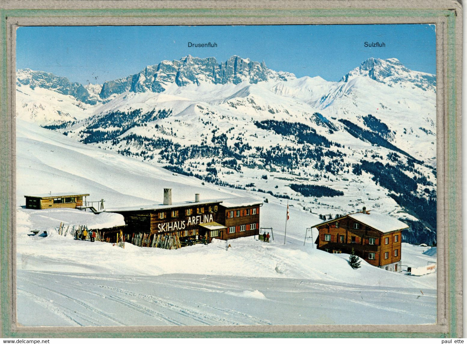 CPSM - (Suisse-GR Grisons) FIDERIS DORF - Blick Auf Skihaus Arflina  - 1968 - Fideris