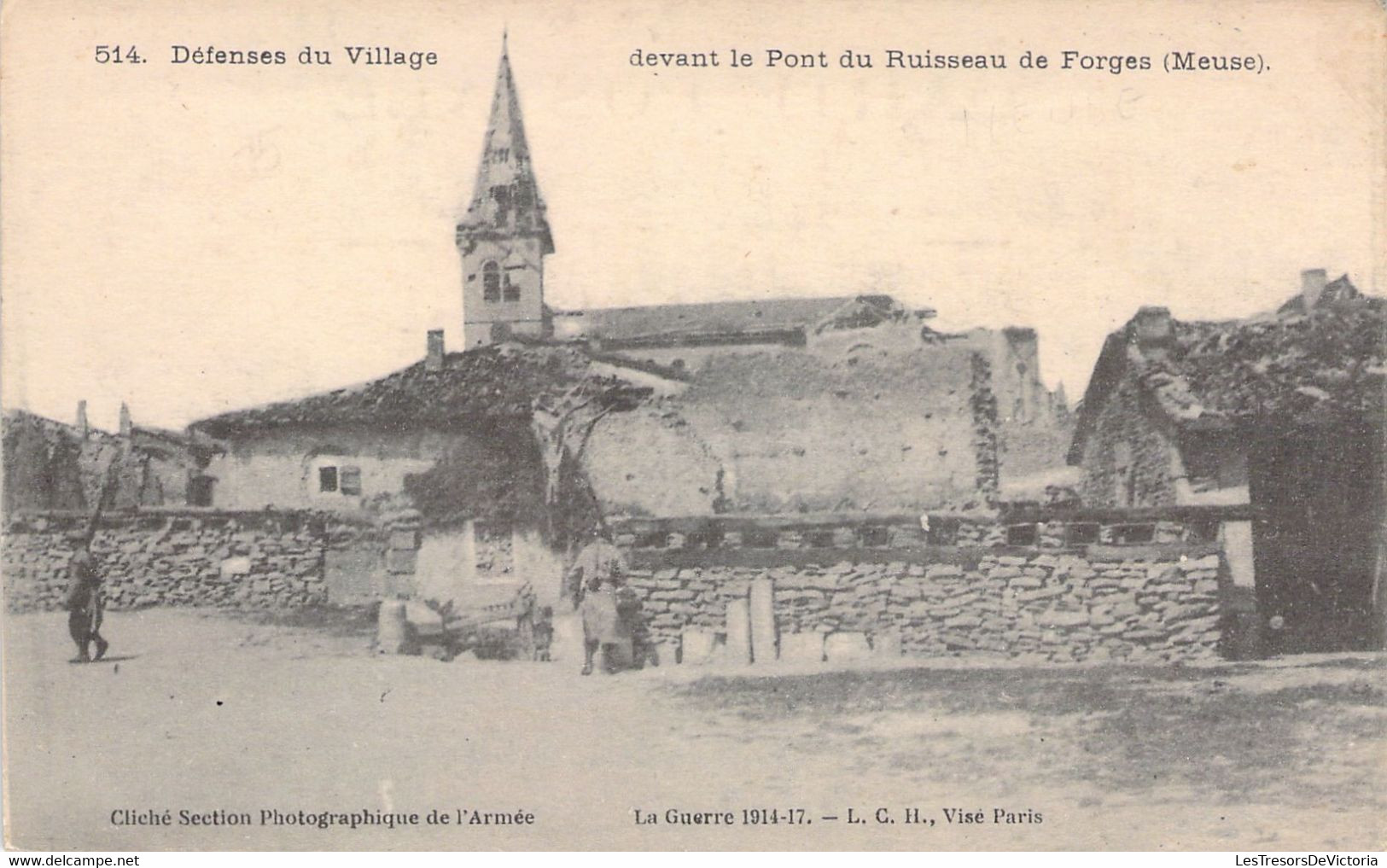 FRANCE - 55 - Défense Du Village Devant Le Pont Du Ruisseau De FORGES - Carte Postale Ancienne - Andere & Zonder Classificatie