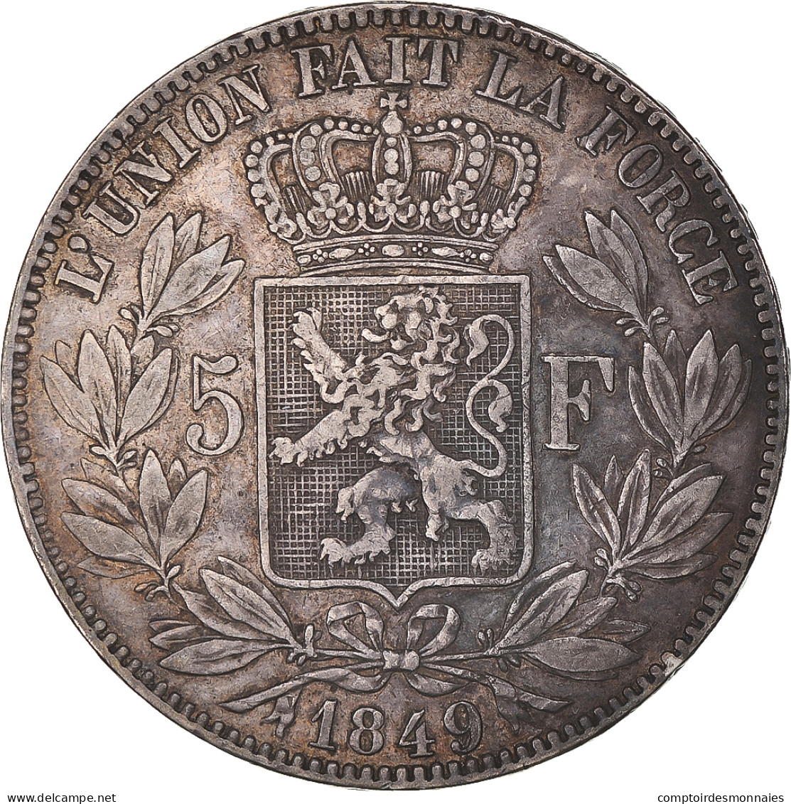 Monnaie, Belgique, Leopold I, 5 Francs, 5 Frank, 1849, Bruxelles, TB+, Argent - 5 Francs