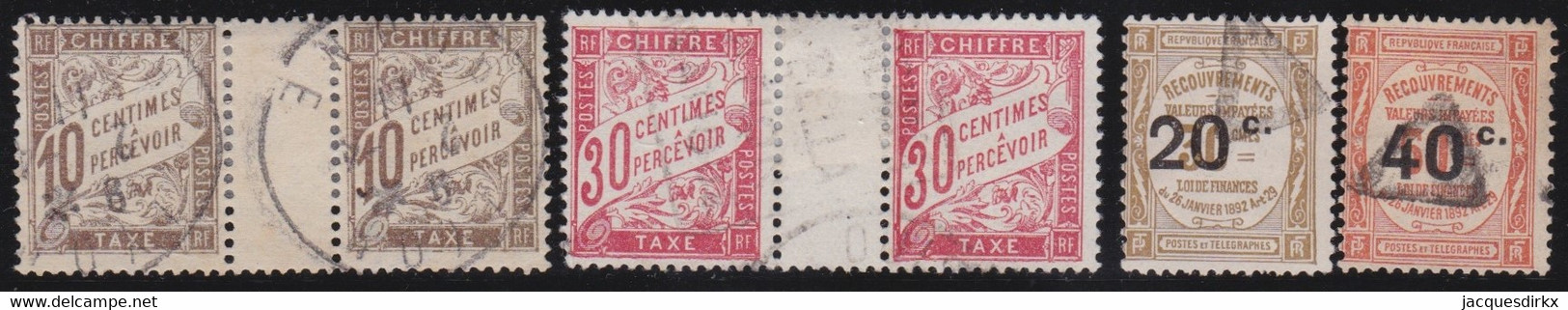 France   .   Y&T   .    6 Timbres     .     O        .     Oblitéré - 1859-1959 Oblitérés