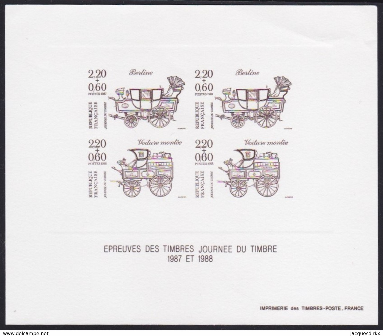 France   .   Y&T   .    Epreuves Bloc De 4      .   (*)        .    Neuf Sans Gomme - Unused Stamps