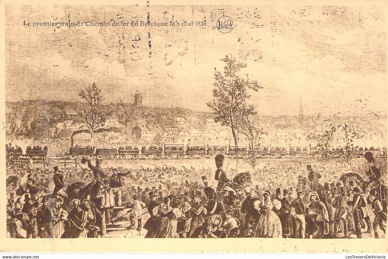 Transports - Le Premier Train De Chemin De Fer En Belgique Le 5 Mai 1835 - édition LEGIA - Carte Postale Ancienne - Trenes