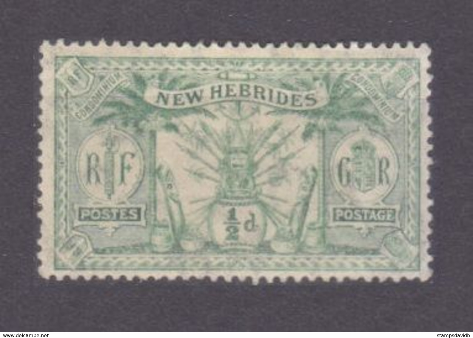 1911 New Hebrides 27 MLH Weapons And Idols - Neufs