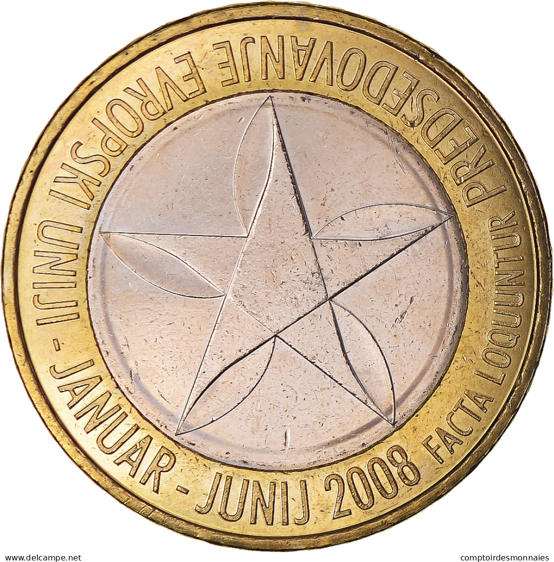 Slovénie, 3 Euro, Présidence De L'UE, 2008, SUP+, Bimétallique, KM:81 - Slovénie