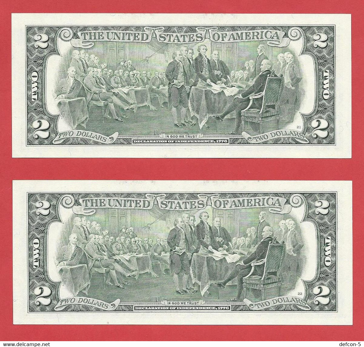 Rarität ! 2X 2 US-Dollar Fortlaufend Auf Informations-Blatt [2003] > B 09140058 A + ...59 A < {$002-019BL} - Valuta Nazionale