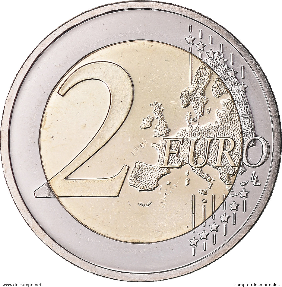 Lettonie, 2 Euro, 2015, 30 Ans   Drapeau Européen, SPL+, Bimétallique, KM:New - Latvia