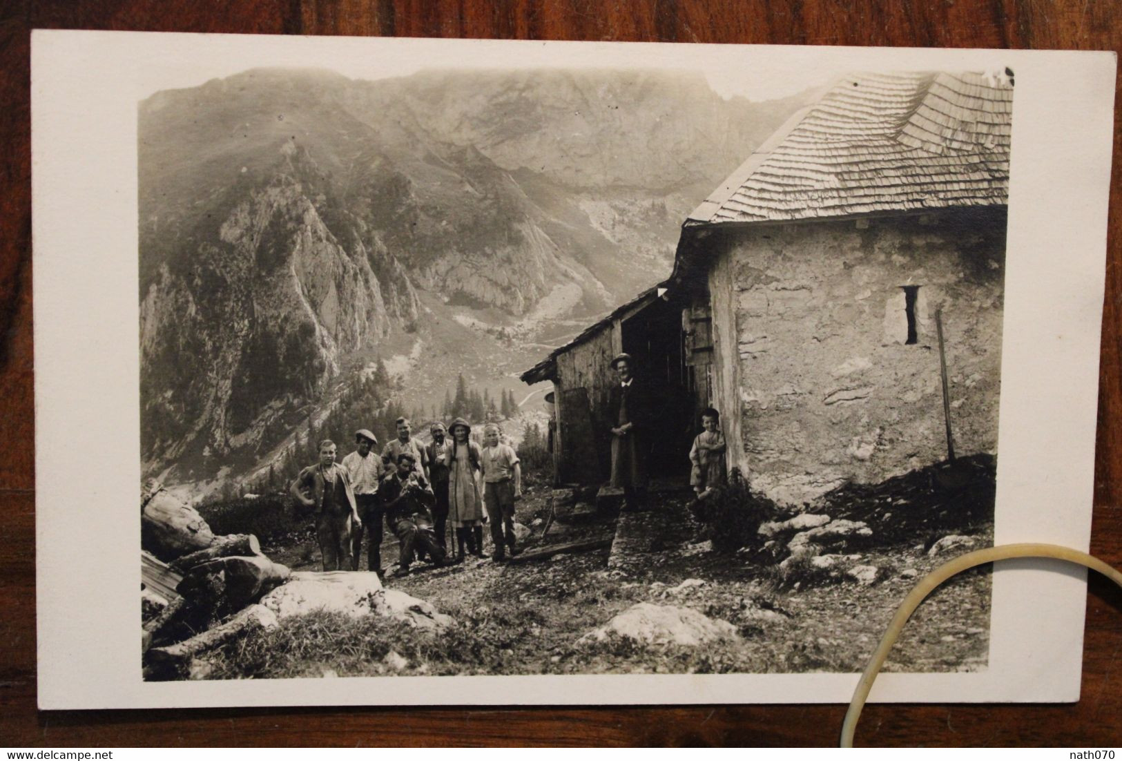 Karte Photo 1914 AK Cpa Suisse Switzerland Chalet Montagne Carte Photo Animée - Mon