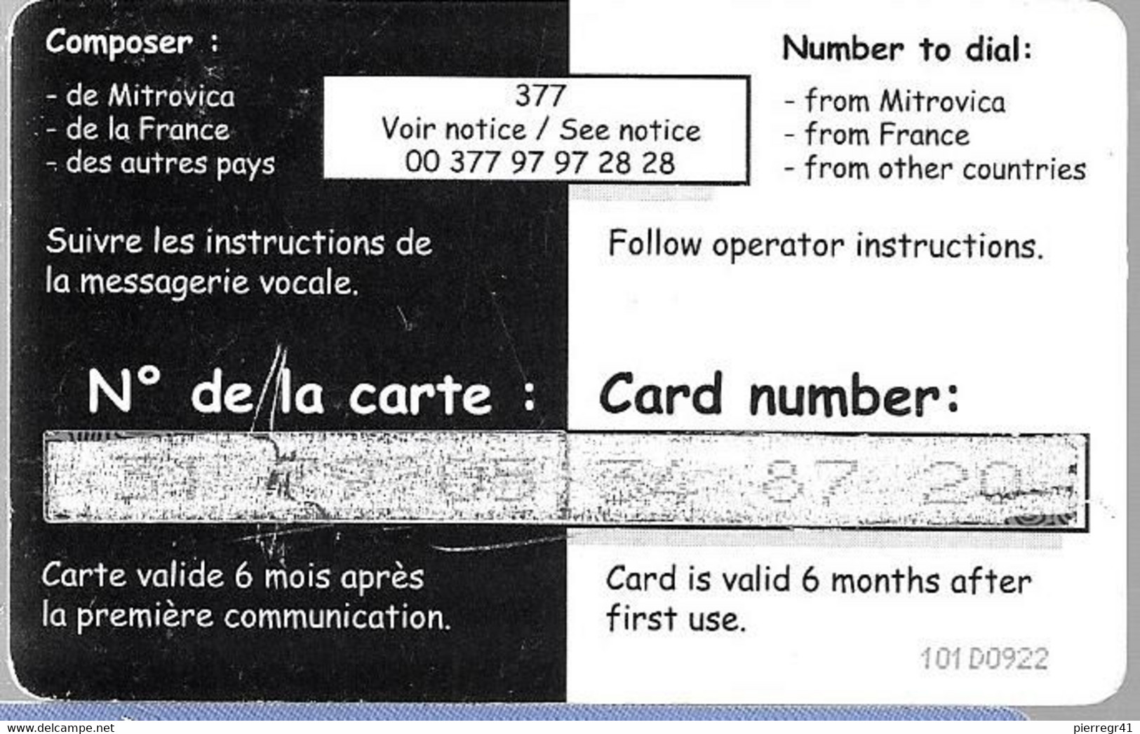 CARTE-PREPAYEE-MILITAIRE- ECOPHONING-VIOLET-10000Ex-TBE - Militares