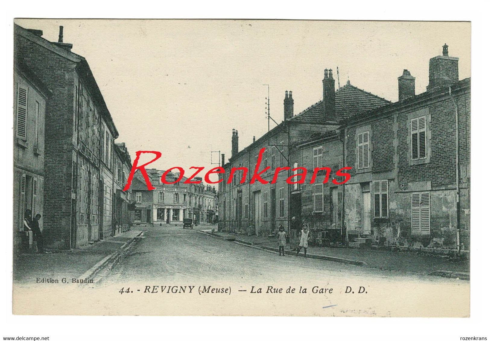 [55] Meuse Revigny Sur Ornain La Rue De La Gare CPA Rare France Frankrijk Carte Postale Animee - Revigny Sur Ornain